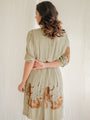 Tiger print chiffon vintage dress