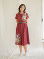 SUGARCREAM_VINTAGE_MAROON_FLORAL_MIDI_DRESS_1