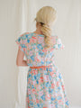 Colourful floral cotton vintage dress