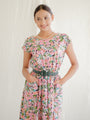 Floral Cotton Vintage Red Dress
