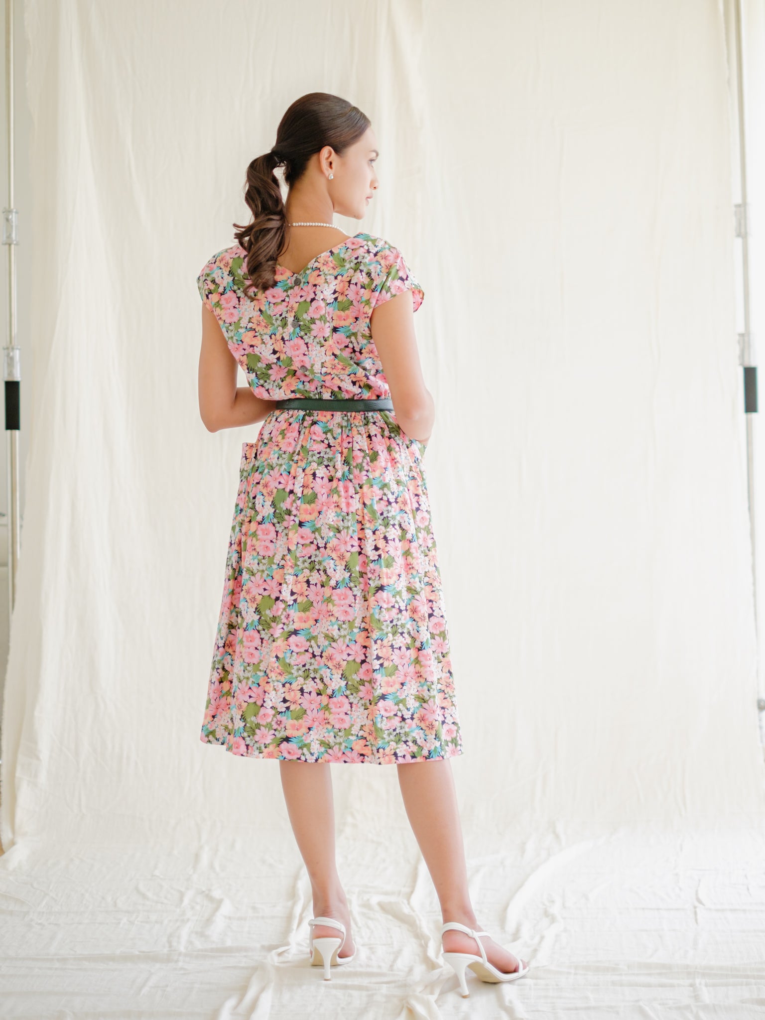 Floral cotton vintage dress