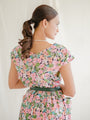 Floral Cotton Vintage Red Dress