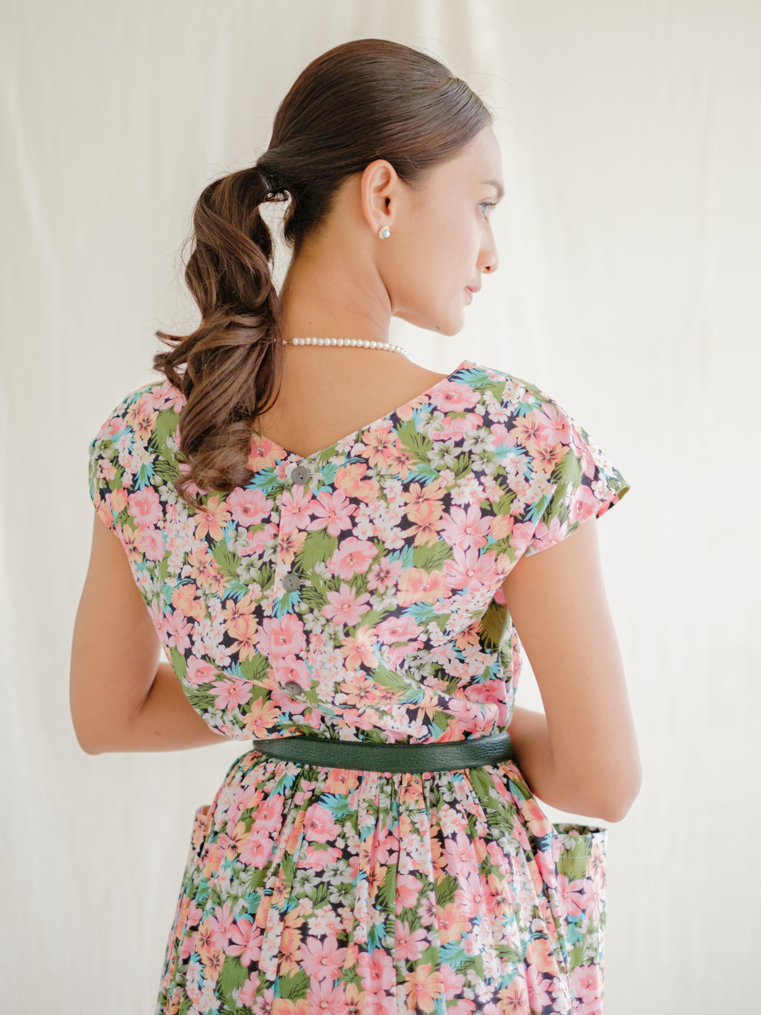 Floral cotton vintage dress