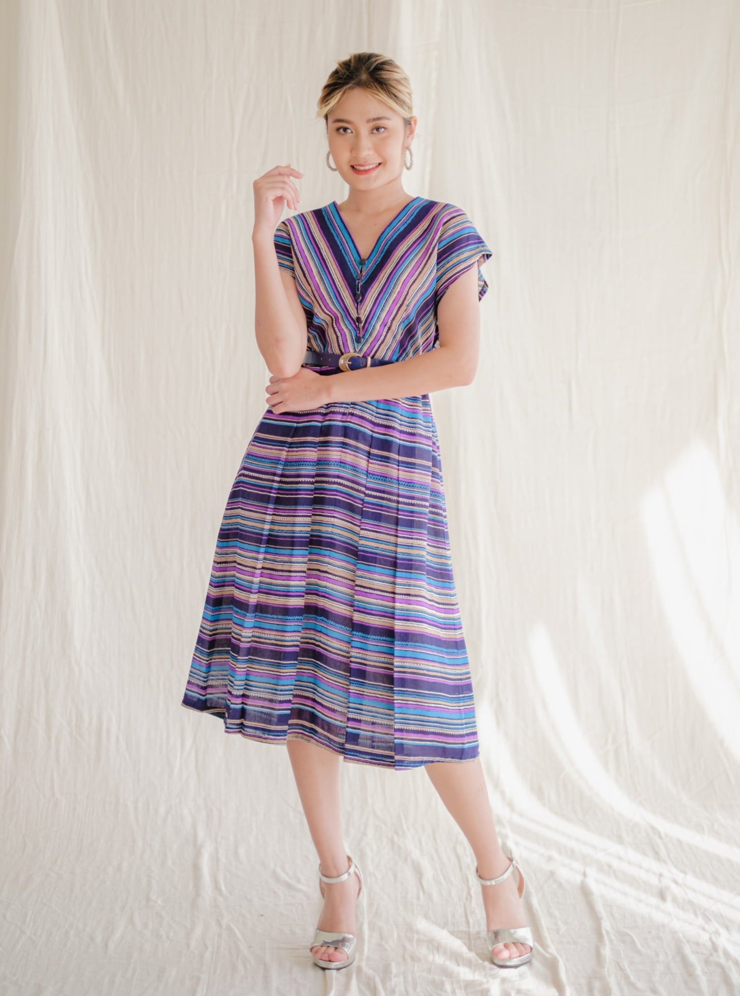 Colourful striped vintage dress