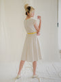 Yellow ditsy scallop vintage dress