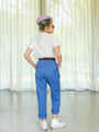 Vintage 80s High-waisted blue vintage trousers