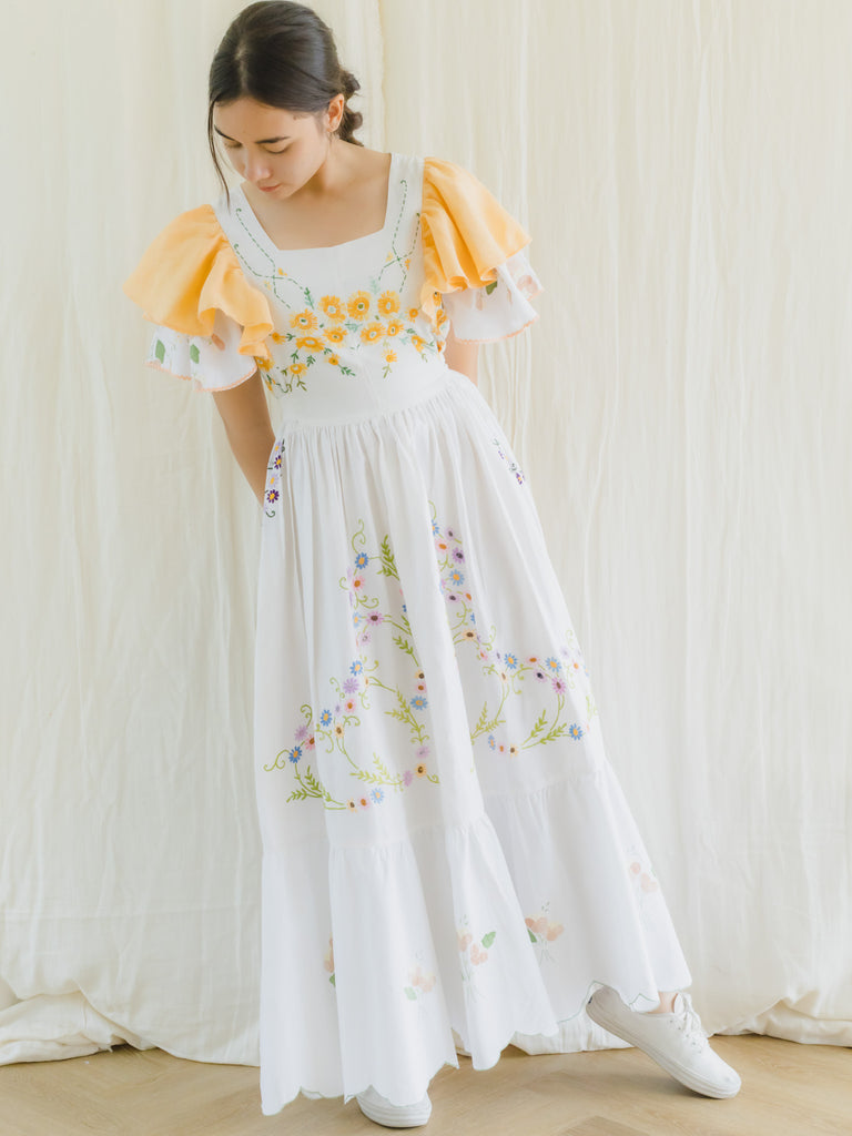 SUGARCREAM_REDESIGN_UPCYCLED_FLORAL_EMBROIDERED_ORANGE_MAXI_DRESS_1