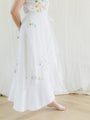 Upcycled Vintage Floral Embroidered Wrap Maxi Dress
