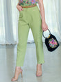 Vintage 80s Green high-waisted vintage peg trousers