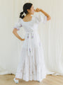 Re-Dress Upcycled Cut Out Detail White Maxi Dress
