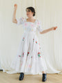 Re-Dress Upcycled Strawberry Embroidery Maxi Dress