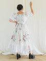 Re-Dress Upcycled Strawberry Embroidery Maxi Dress