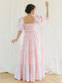 Re-Dress Upcycled Love Heart Pink Maxi Dress