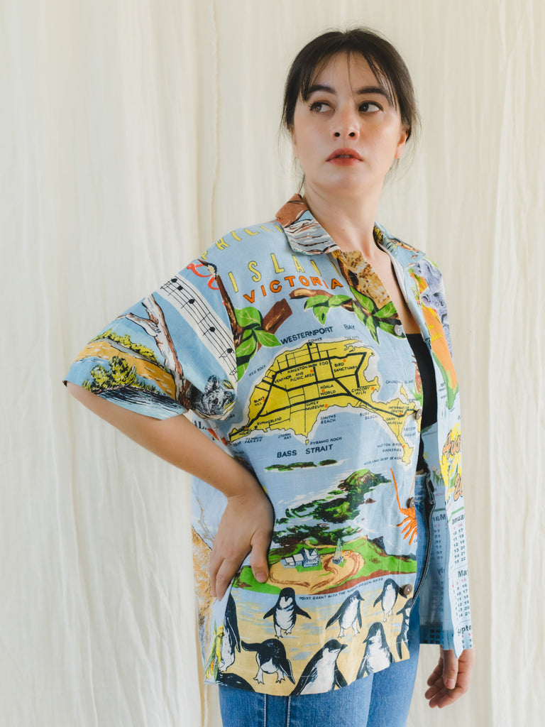 SUGARCREAM_REDESIGN_TOP_UPCYCLED_VINTAGE_TEXTILE_ARTISTIC_MAP_SHIRT_2
