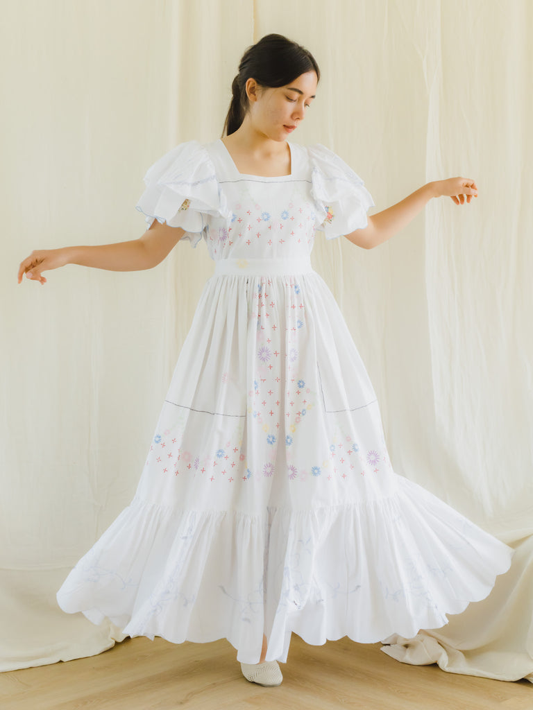 white maxi dress with embroidery Simply Southern White Embroidered Maxi Dress Studio 24E