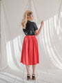 Red cotton vintage skirt