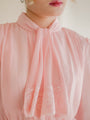 Vintage pink dress with long sleeves