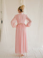 Vintage pink dress with long sleeves