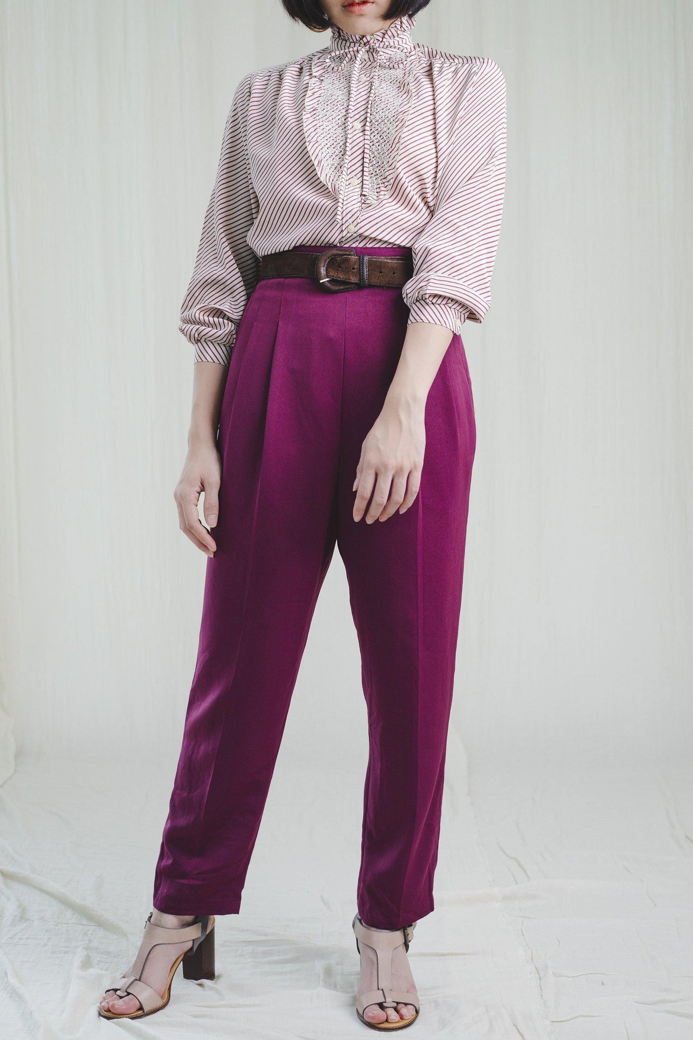 Vintage blouse | Pastel pink stripes - Sugar & Cream Vintage