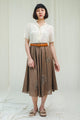 Skirt l Dark brown cotton skirt - Sugar & Cream Vintage