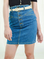 Short skirt | Buttoned-front | Vintage 1980s