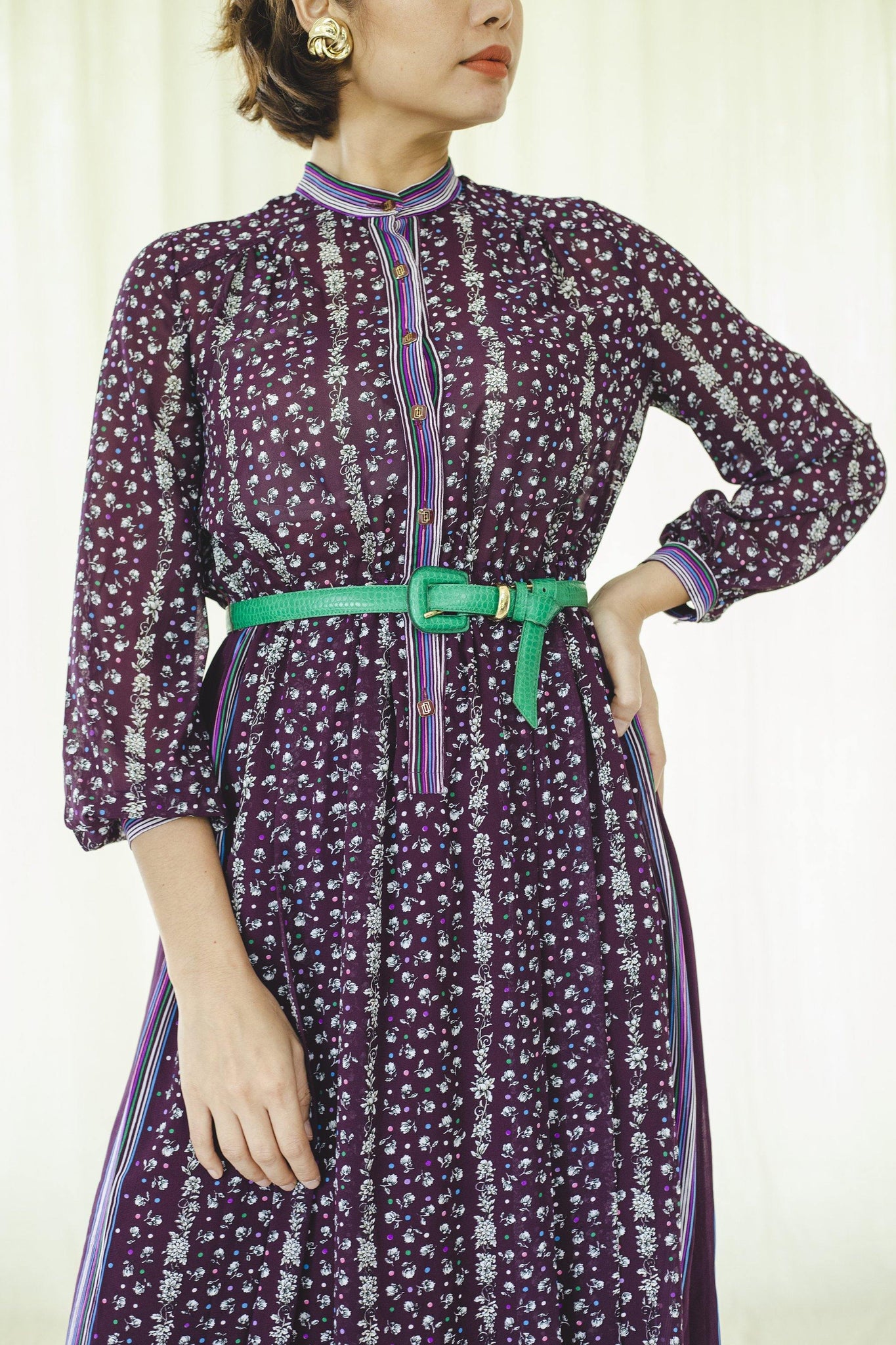 Gitanes branded 80s vintage dress - Sugar & Cream Vintage