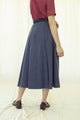 Navy blue vintage cotton skirt