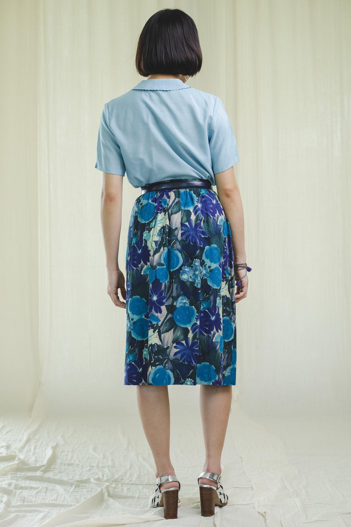 Skirt l Floral cotton skirt - Sugar & Cream Vintage