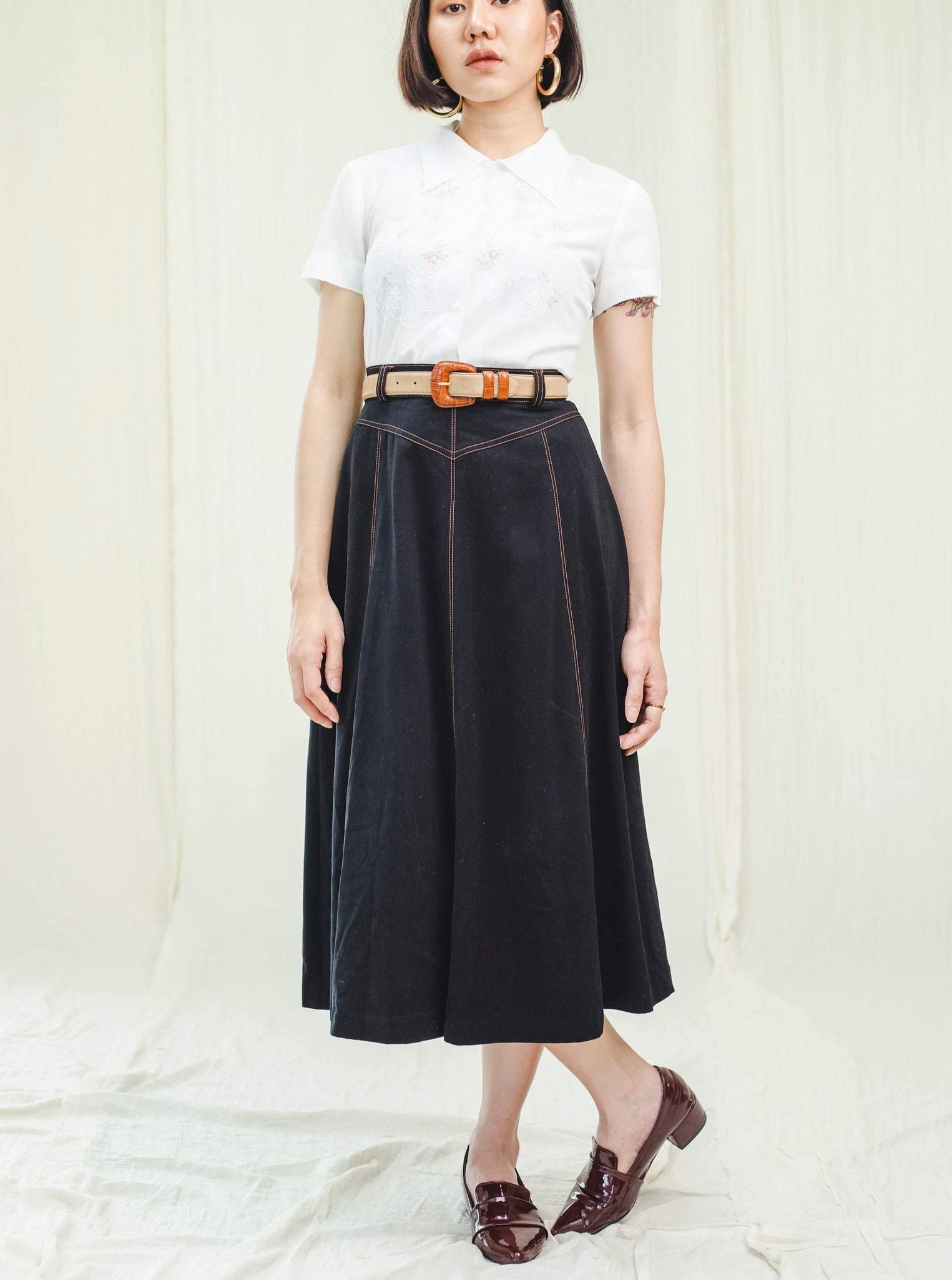 Dark denim vintage skirt - Sugar & Cream Vintage
