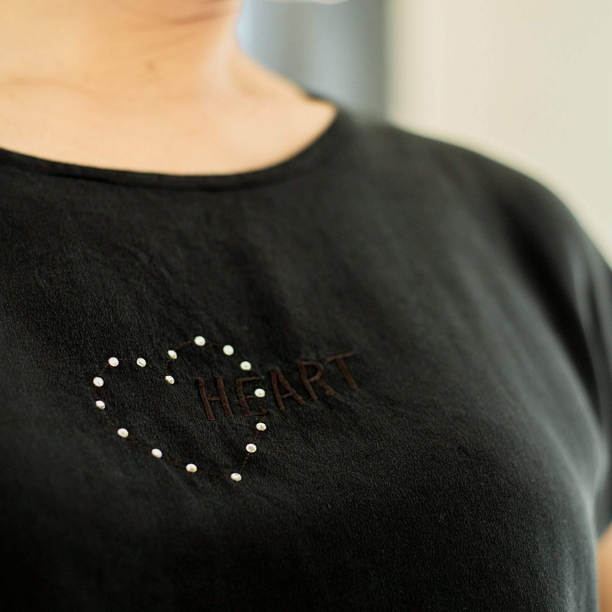 Vintage black silk blouse - Sugar & Cream Vintage