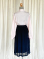Vintage 80s black chiffon pleated vintage skirt