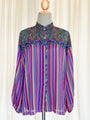 Paisley chiffon vintage blouse