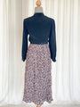 Vintage 80s chiffon brown vintage skirt
