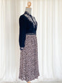 Vintage 80s chiffon brown vintage skirt